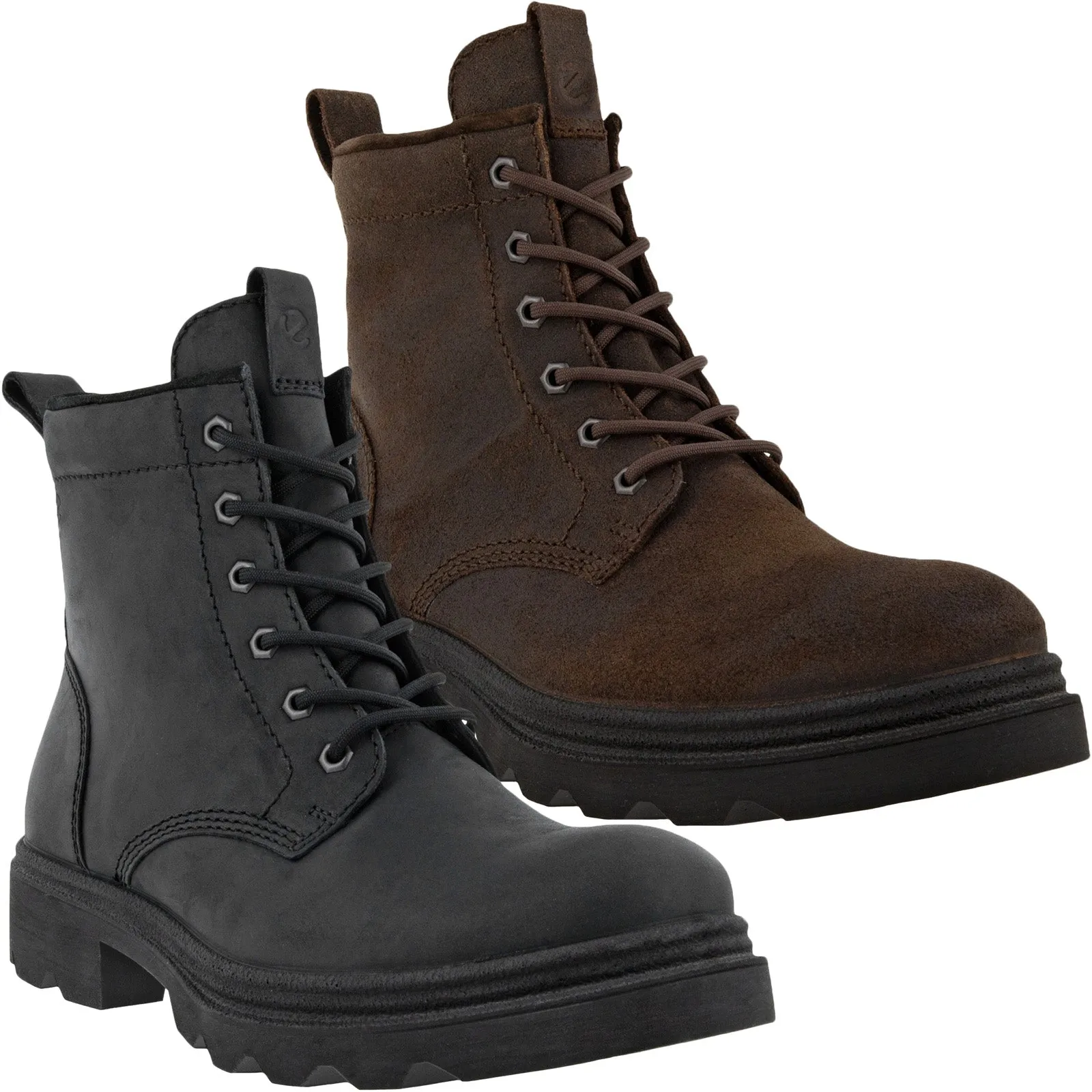 ECCO Mens Grainer 6IN Leather Waterproof Lace Up Boots