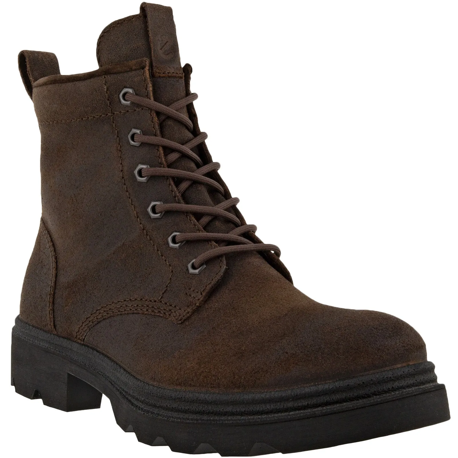 ECCO Mens Grainer 6IN Leather Waterproof Lace Up Boots