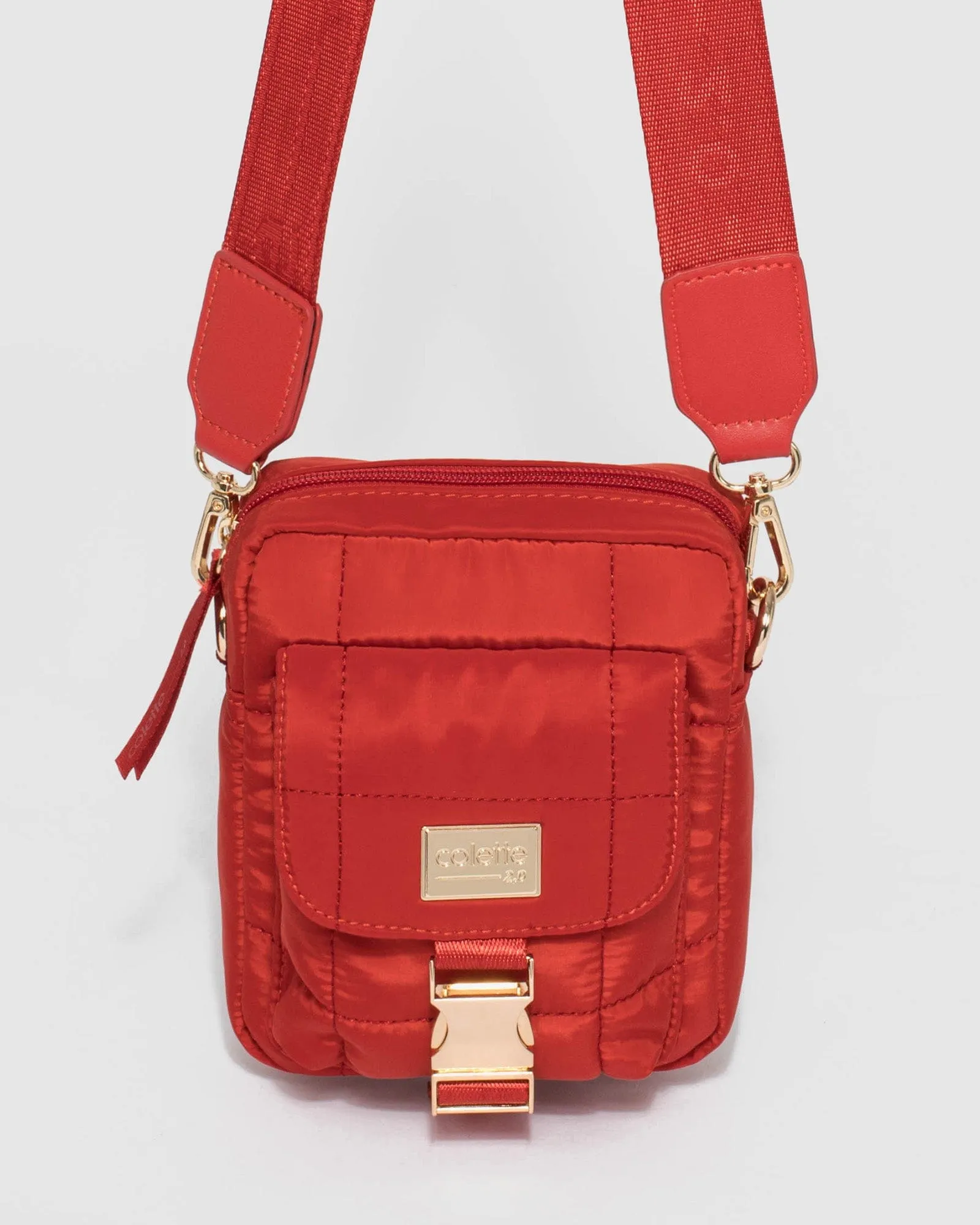 Emma Lock Orange Crossbody Bag