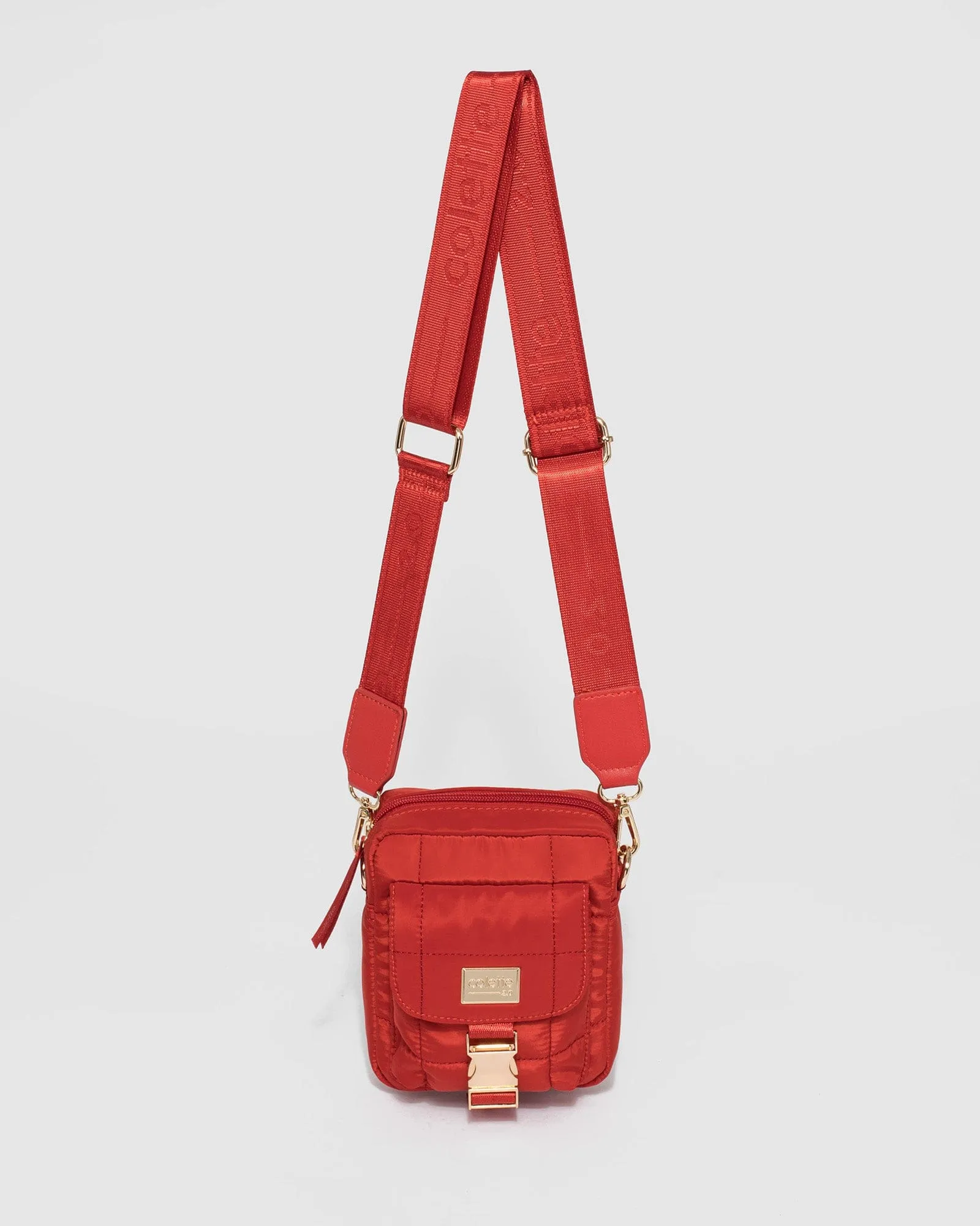 Emma Lock Orange Crossbody Bag