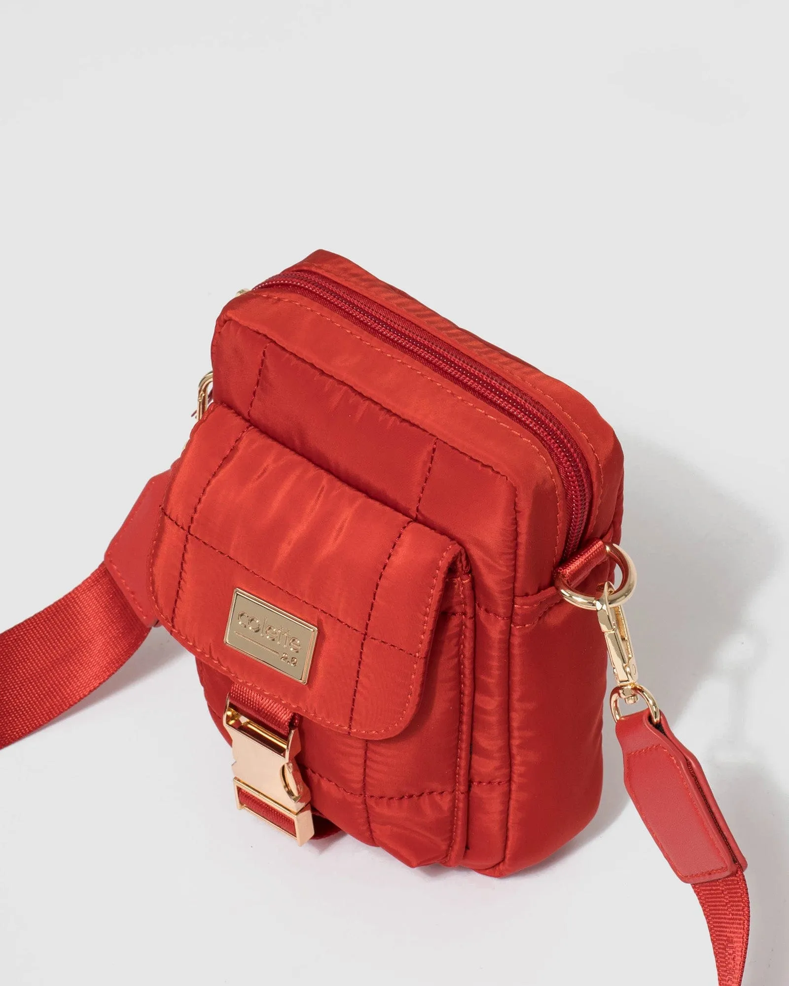 Emma Lock Orange Crossbody Bag