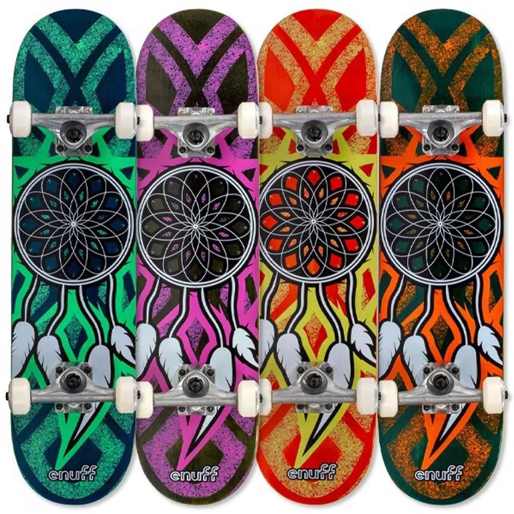 Enuff Dreamcatcher Factory Complete Skateboard Grey Pink 7.75