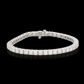 Estate Diamond and 14k White Gold Tennis Bracelet