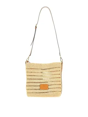 Etro Perforated Raffia Shoulder Bag