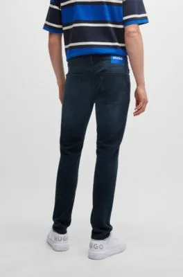 Extra-slim-fit jeans in blue-black stretch denim