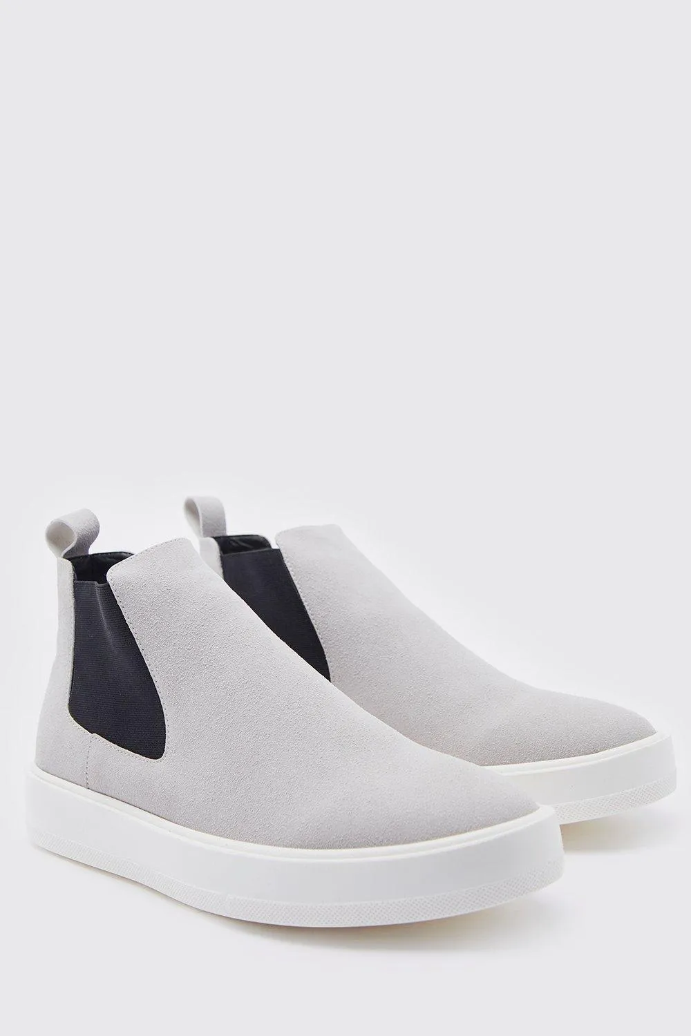 Faux Suede Chunky Chelsea Boot | boohooMAN UK