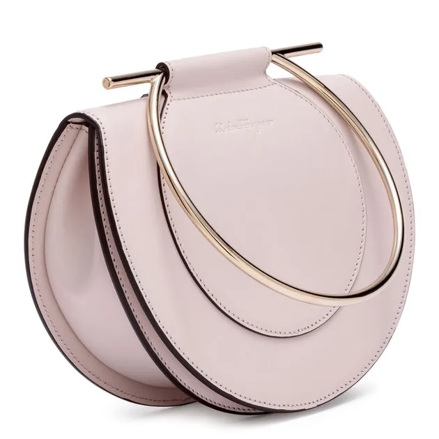 Ferragamo Daphne Gancino pale blush shoulder bag