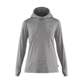 Fjallraven Womens Abisko Sun-Hoodie LS Hooded T-Shirt Shark Grey