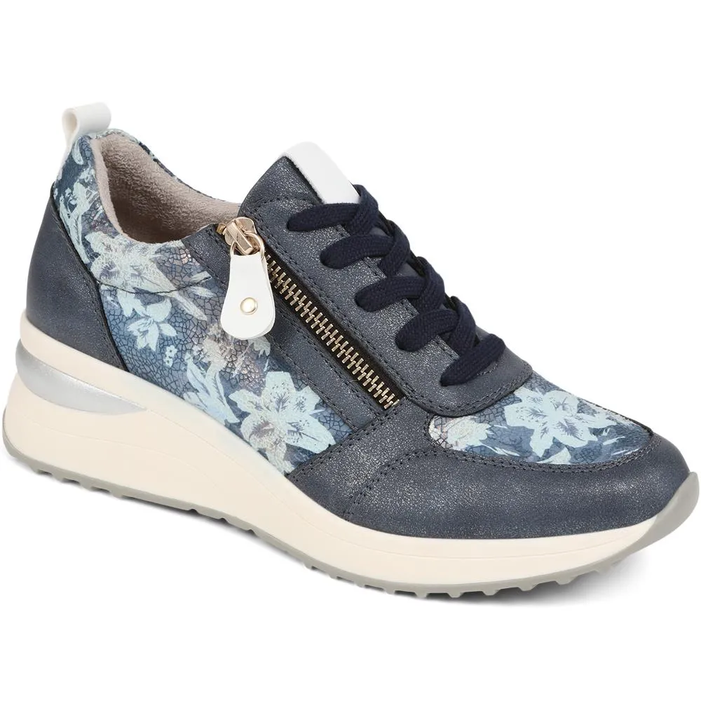 Floral Accent Cushioned Sole Trainers - WBINS39062 / 325 095