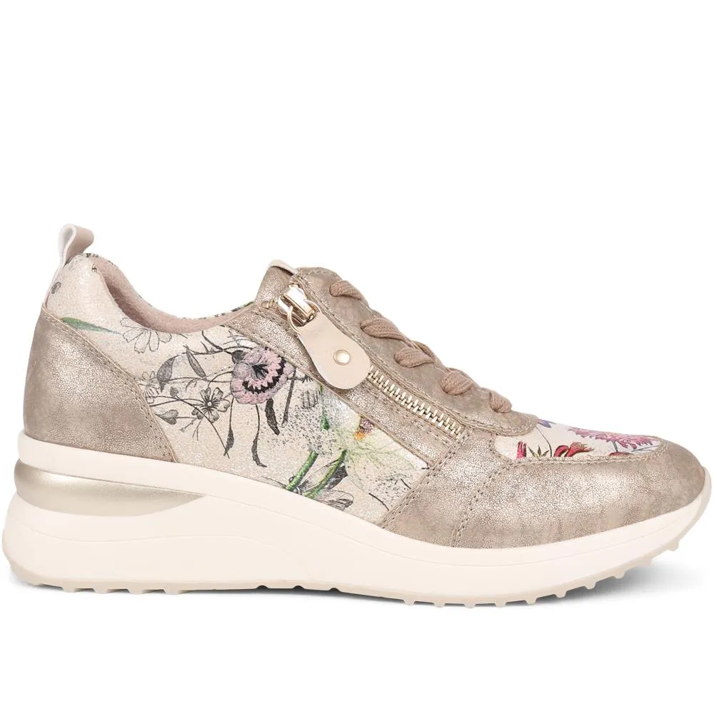 Floral Accent Cushioned Sole Trainers - WBINS39062 / 325 095