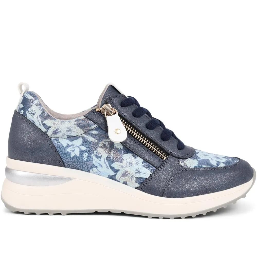 Floral Accent Cushioned Sole Trainers - WBINS39062 / 325 095