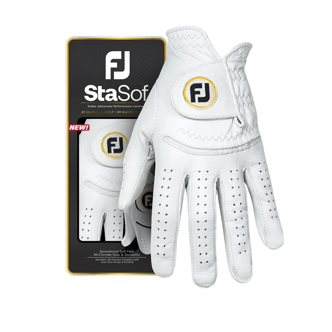 FootJoy Womens StaSof Golf Glove Pearl/White