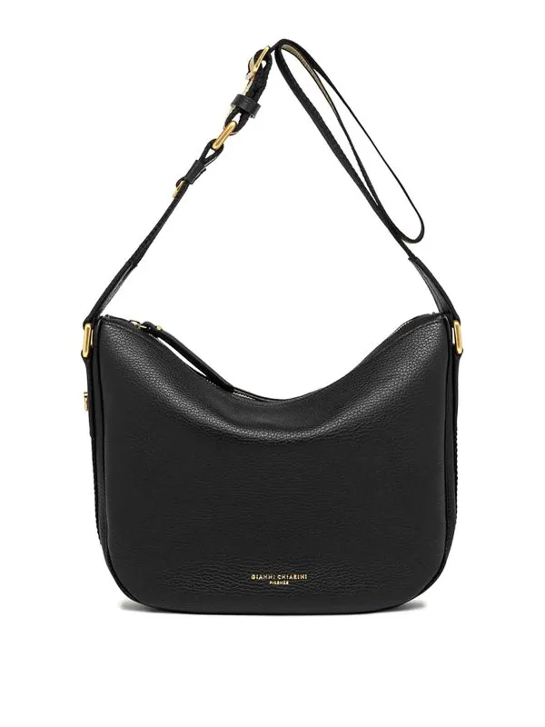 Gianni Chiarini Armonia Black Leather Shoulder Bag