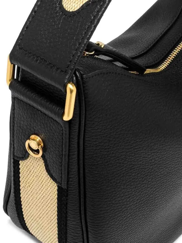 Gianni Chiarini Armonia Black Leather Shoulder Bag