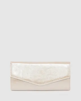 Gold Breena Envelope Clutch Bag