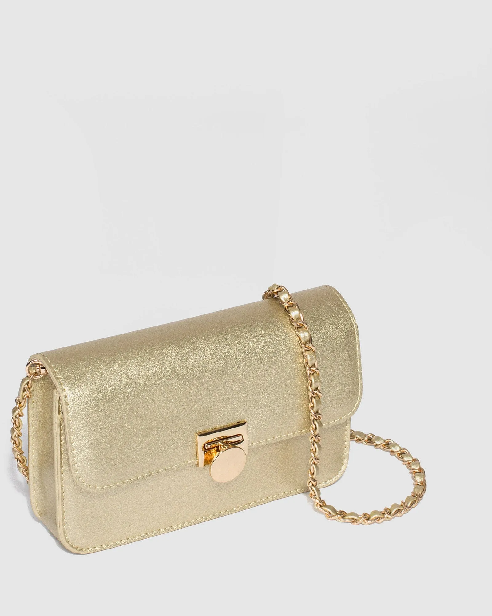 Gold Eboni Hardware Crossbody Bag