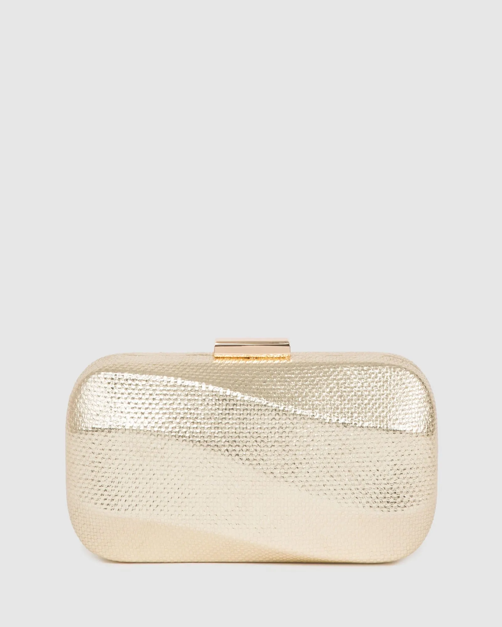 Gold Gabrielle Hardcase Clutch Bag