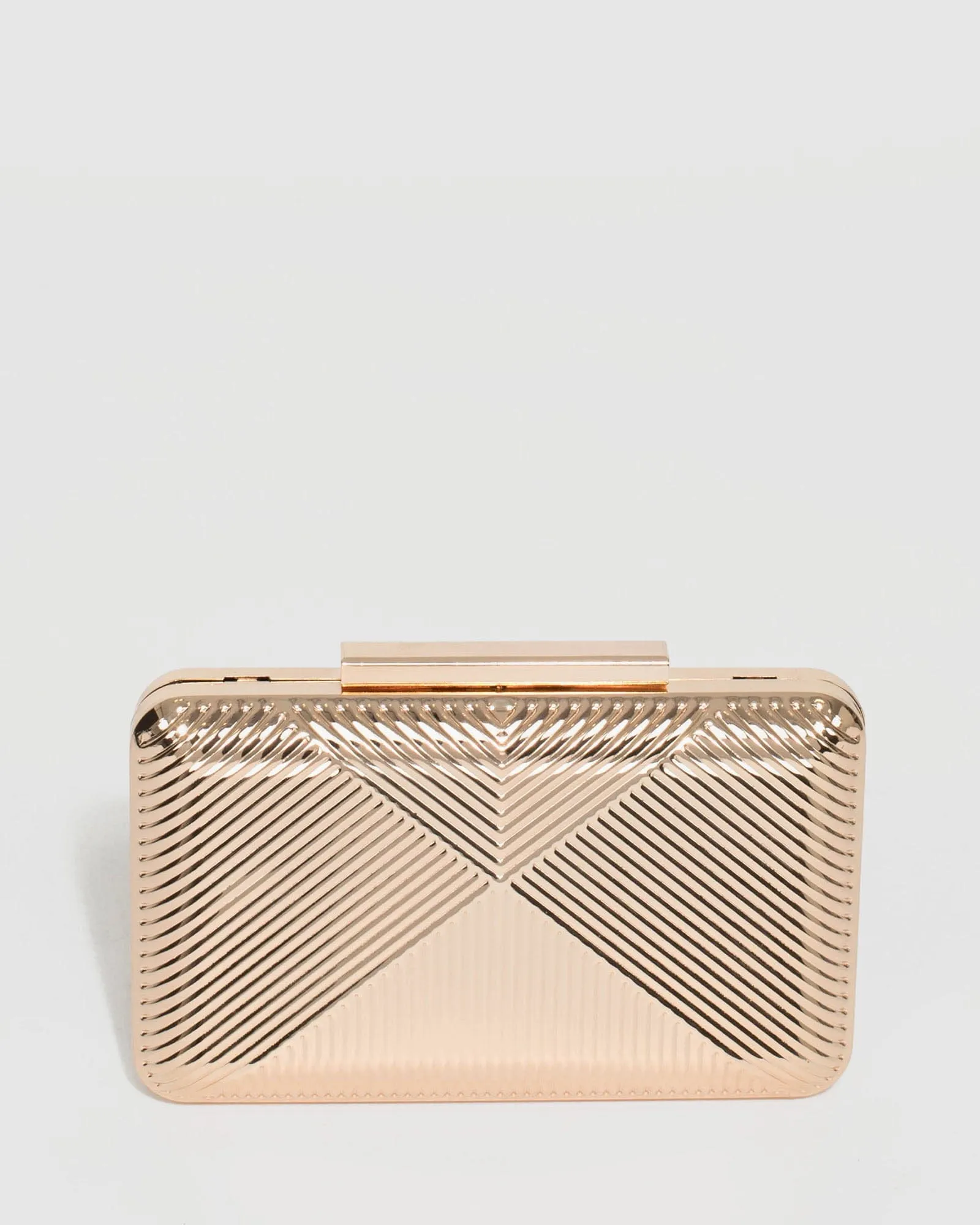 Gold Lexi Hardcase Clutch Bag