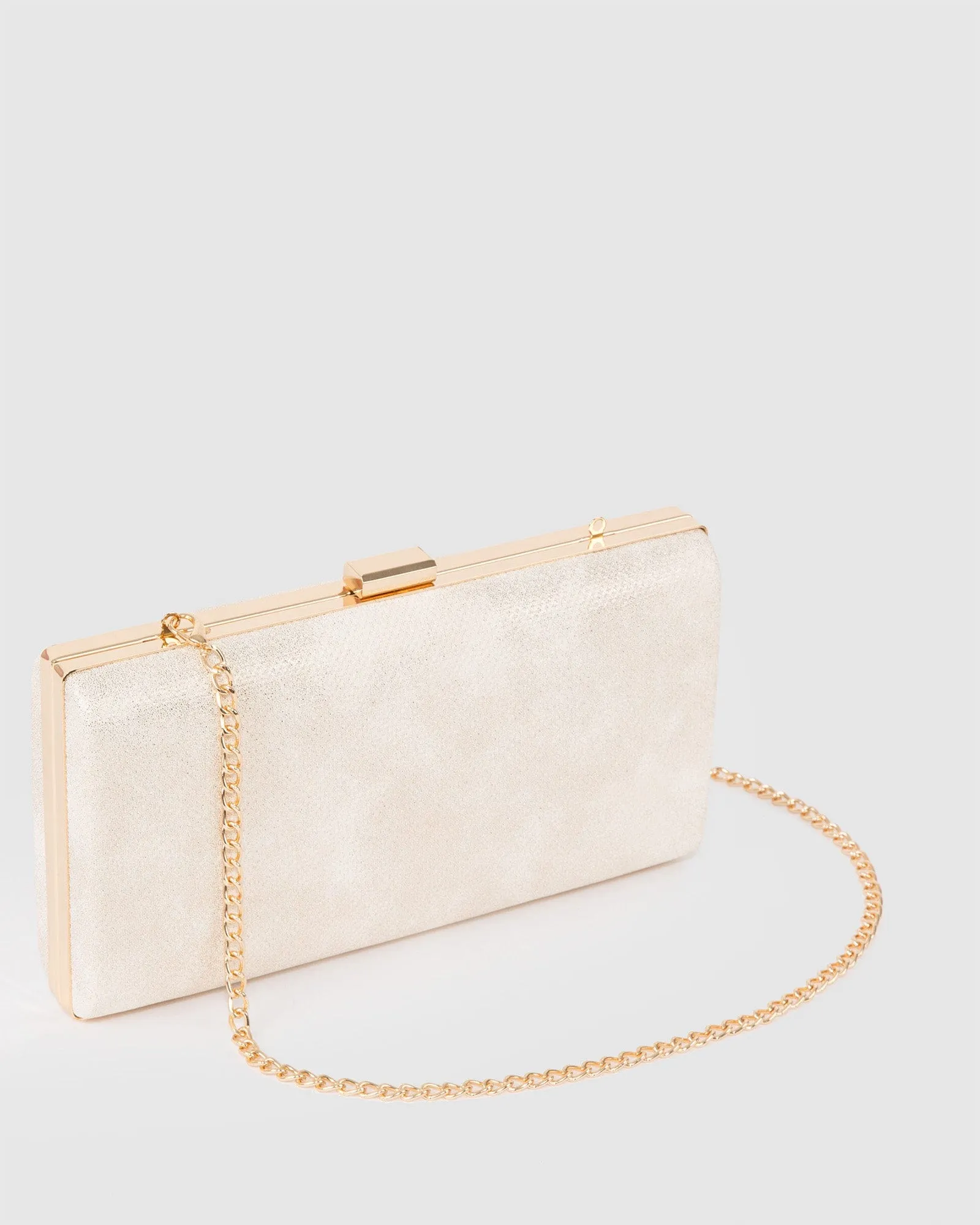 Gold Melanie Plain Clutch Bag