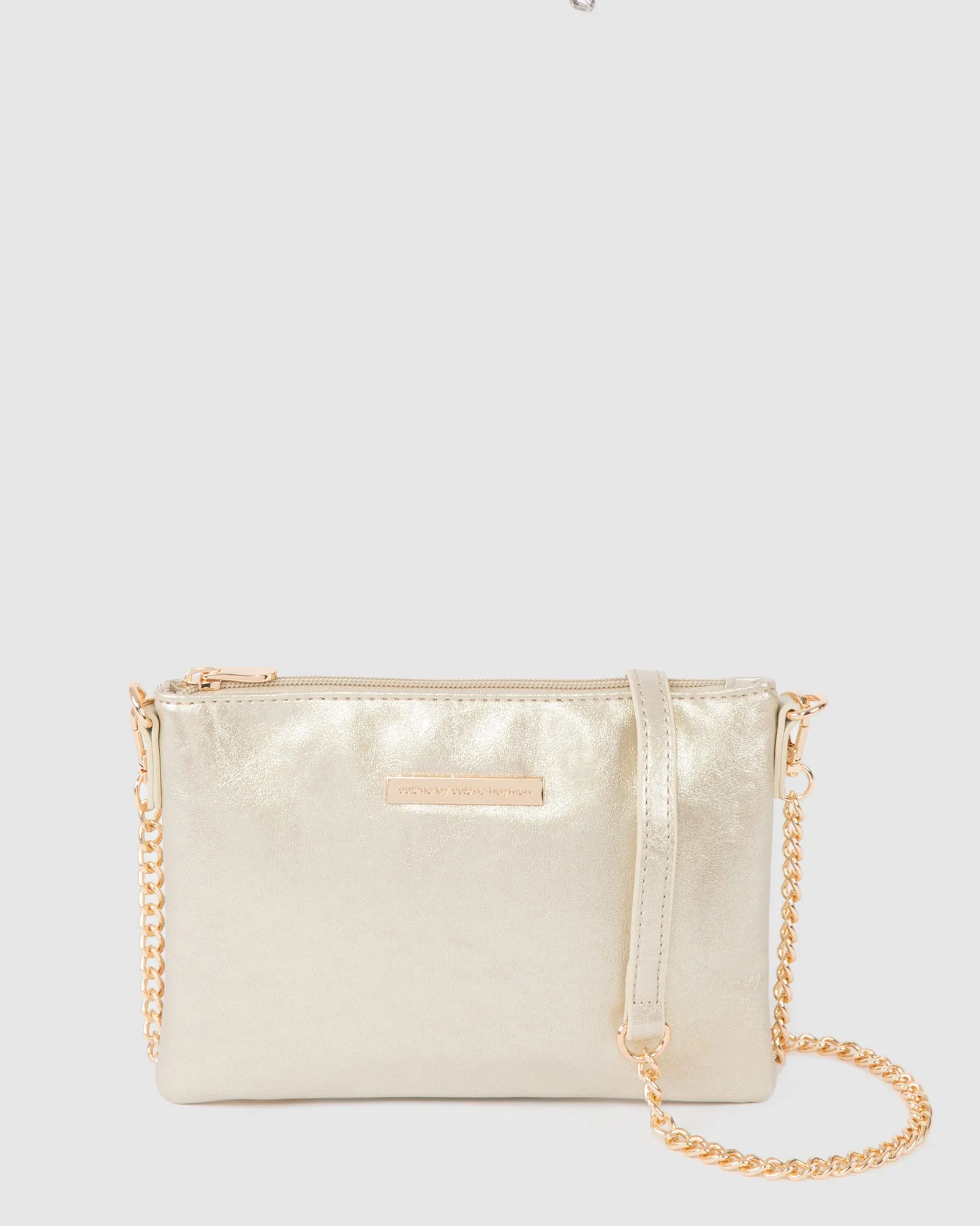 Gold Peta Wristlet Clutch Bag