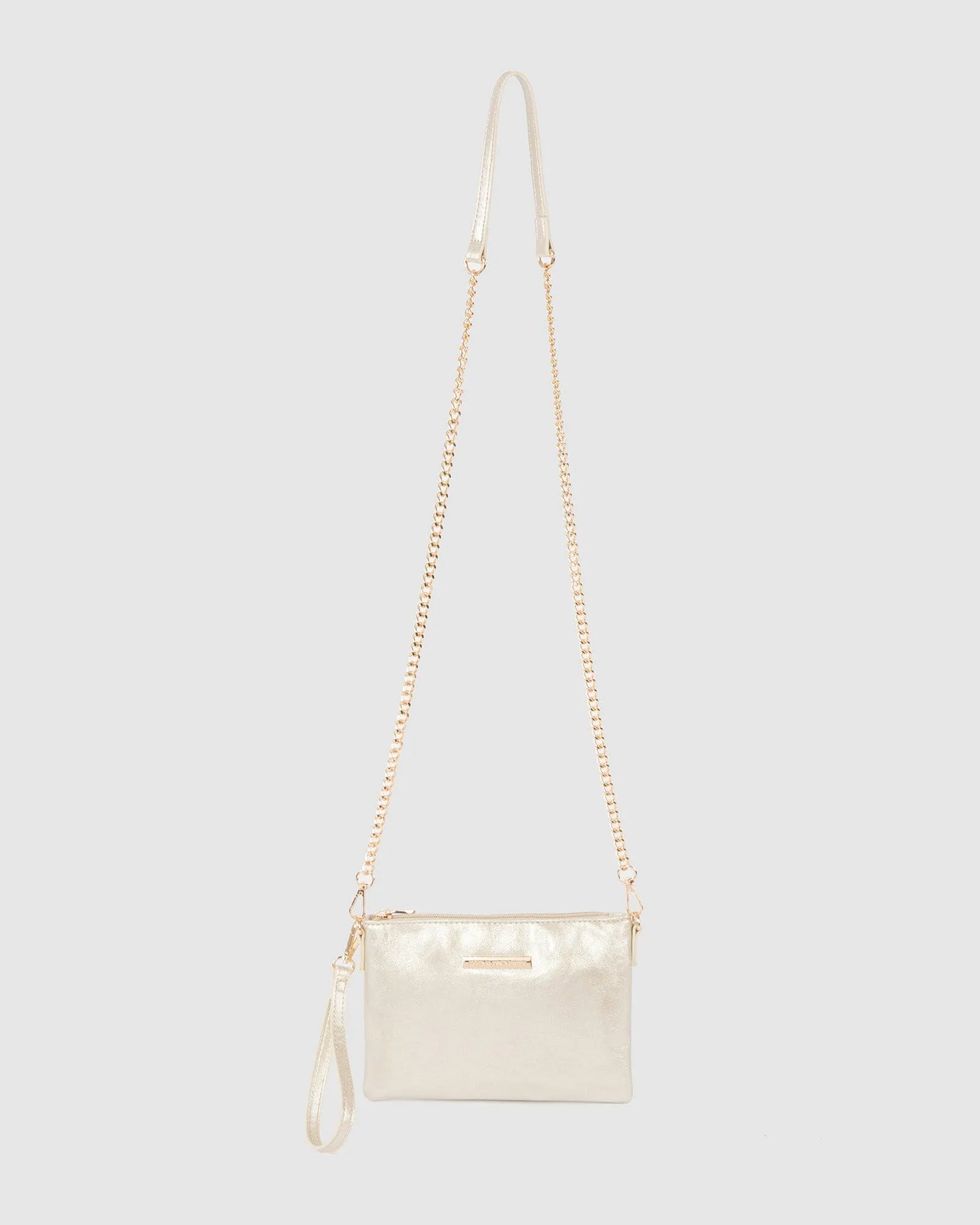 Gold Peta Wristlet Clutch Bag