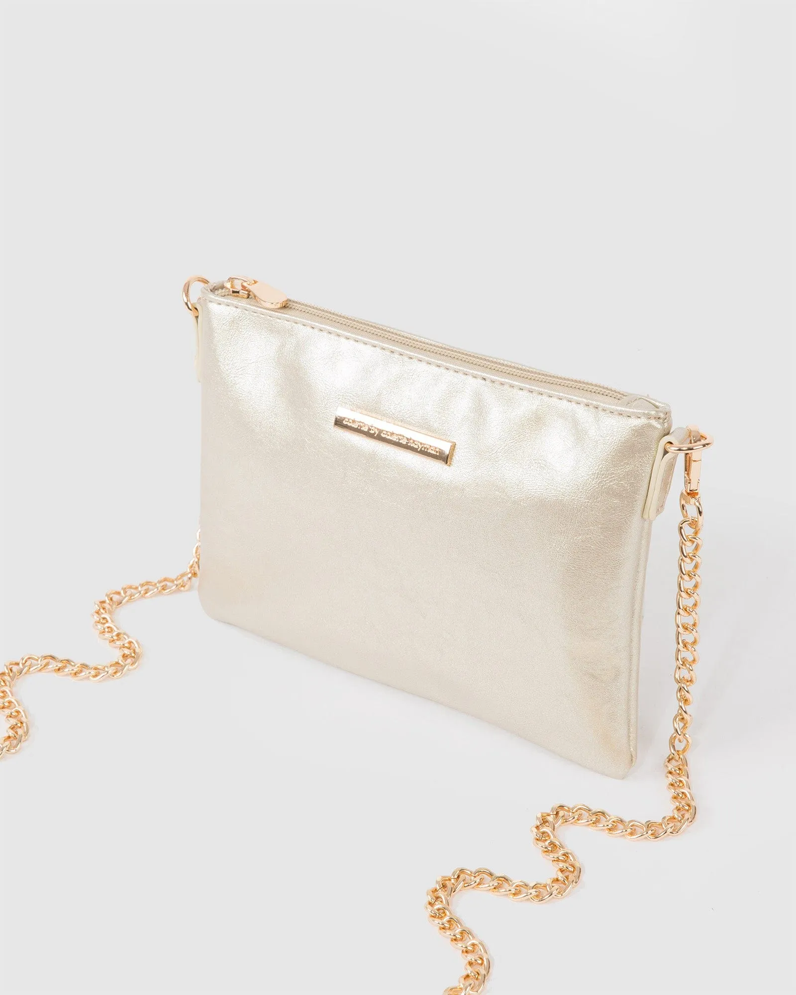 Gold Peta Wristlet Clutch Bag