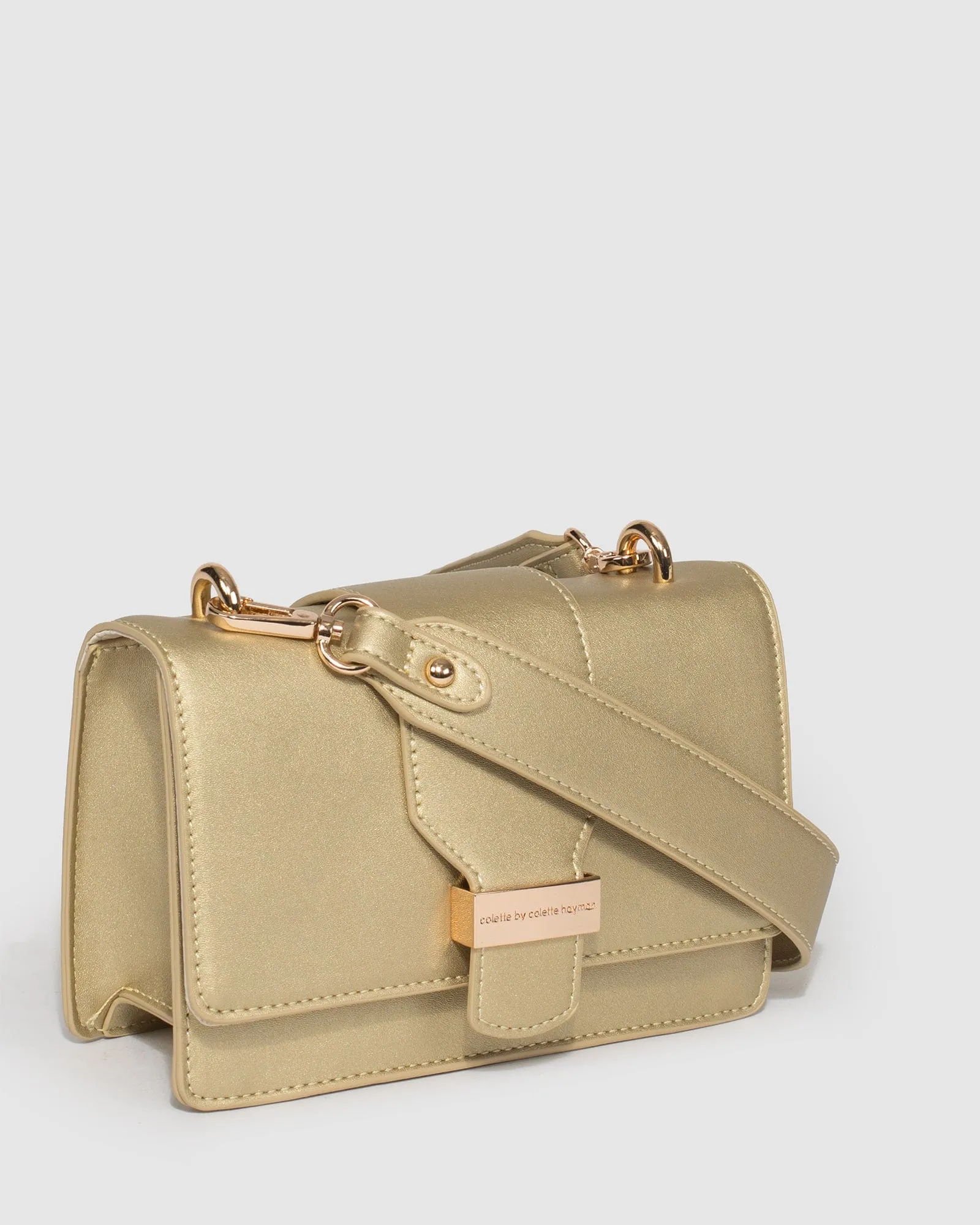 Gold Pheobe Buckle Crossbody Bag