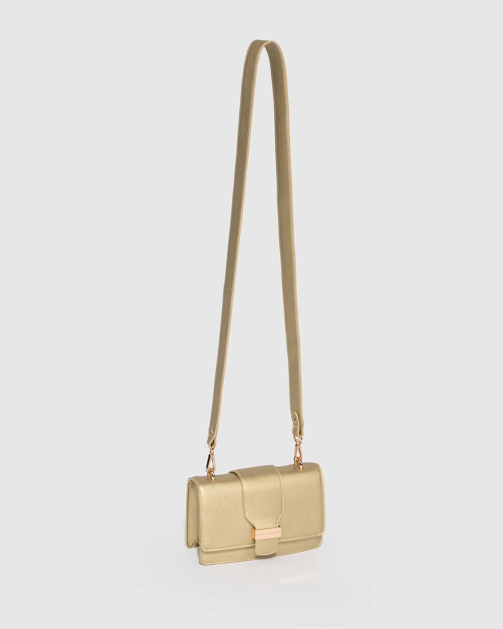 Gold Pheobe Buckle Crossbody Bag