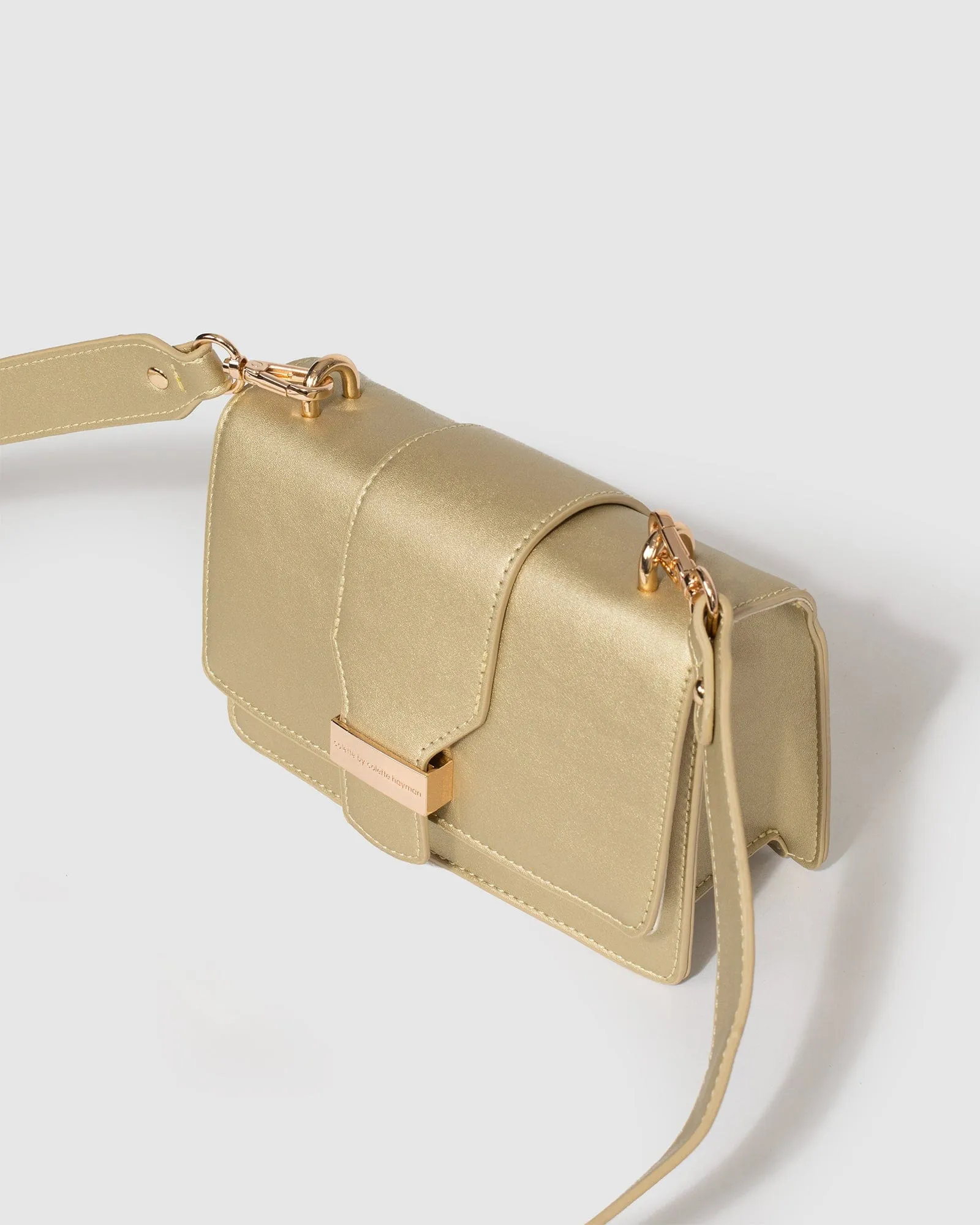 Gold Pheobe Buckle Crossbody Bag