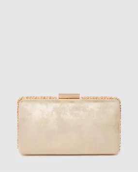 Gold Steph Chain Clutch Bag