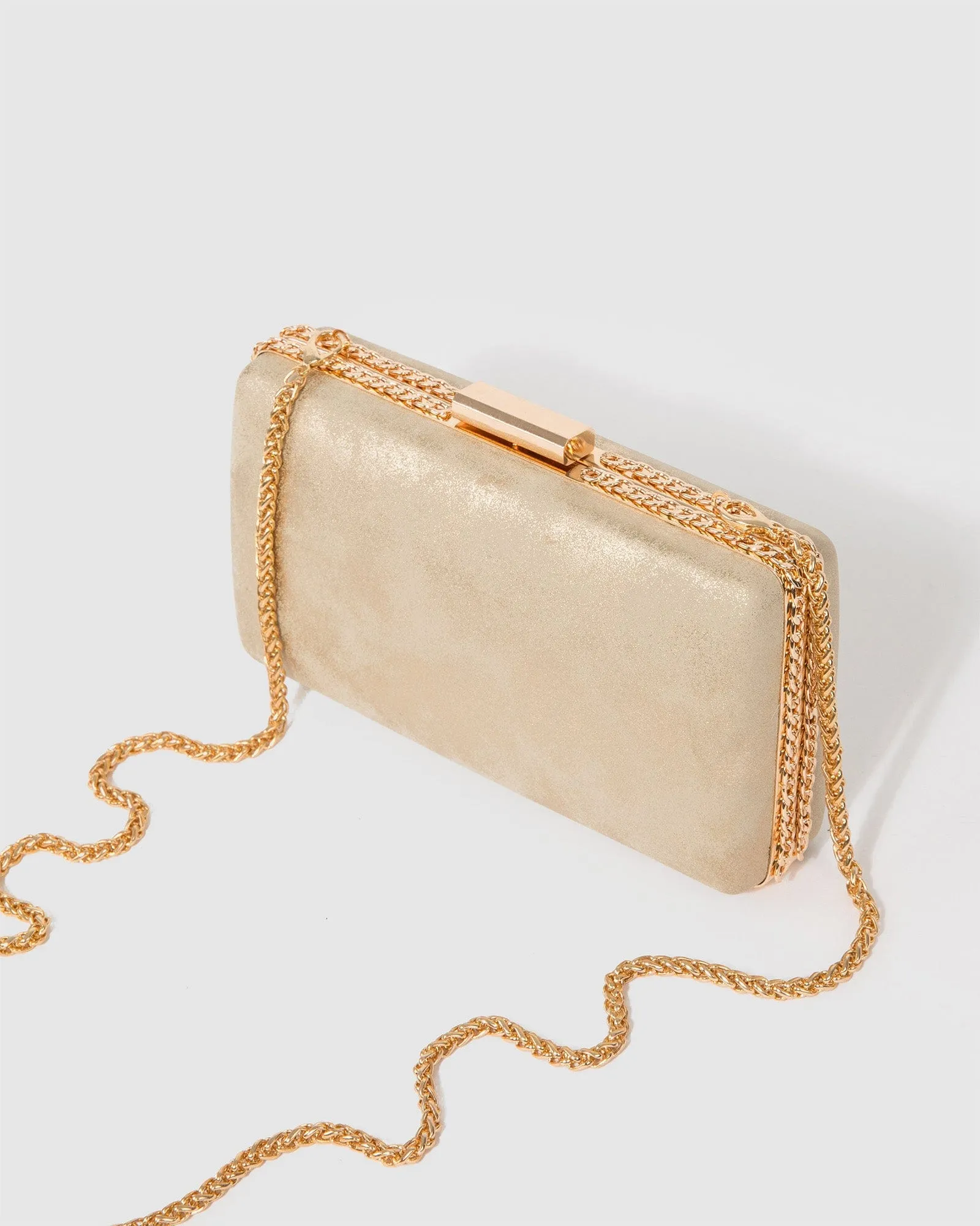 Gold Steph Chain Clutch Bag