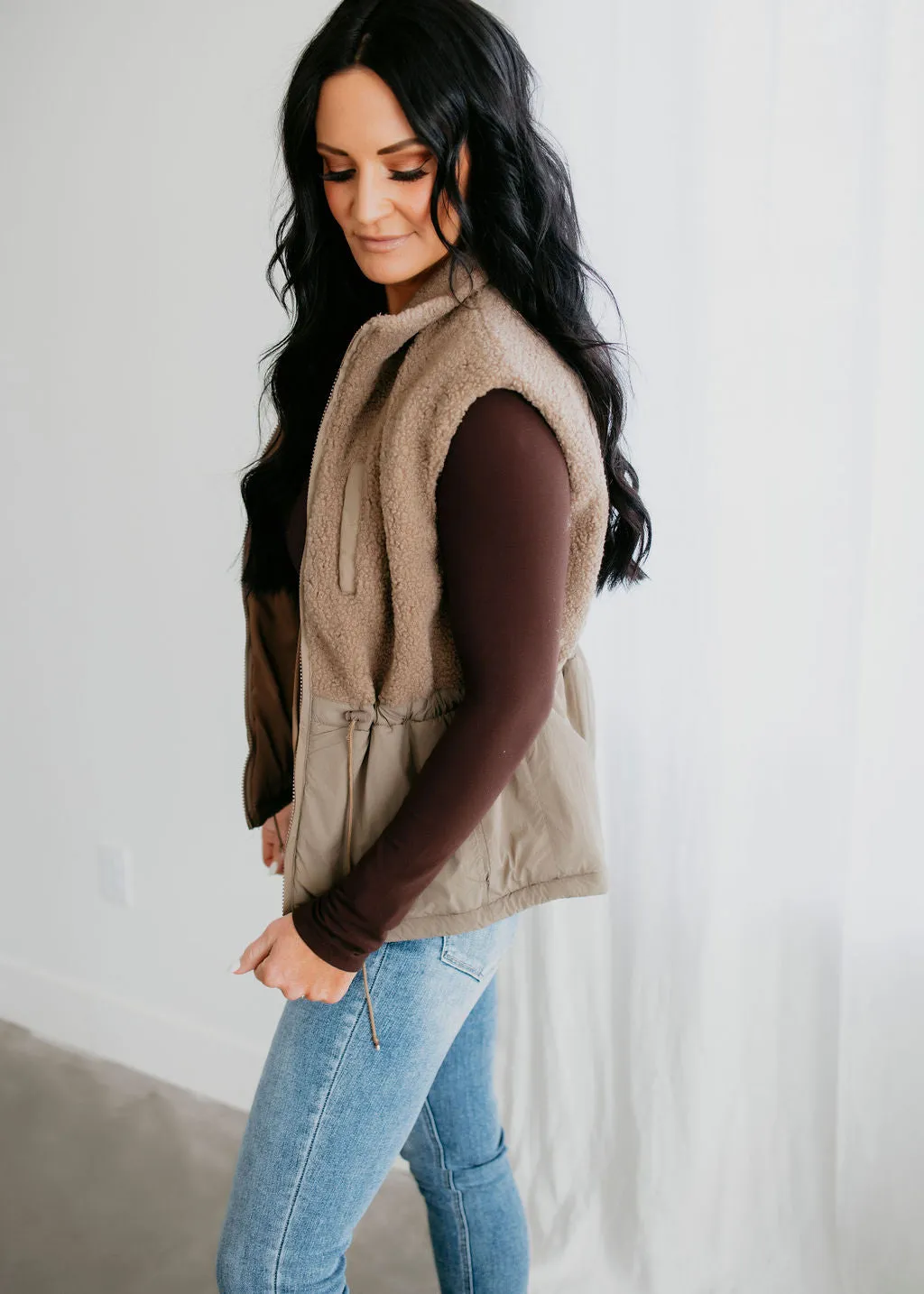 Grayce Sherpa Puffer Vest