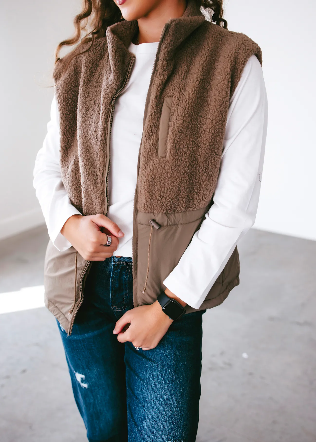 Grayce Sherpa Puffer Vest