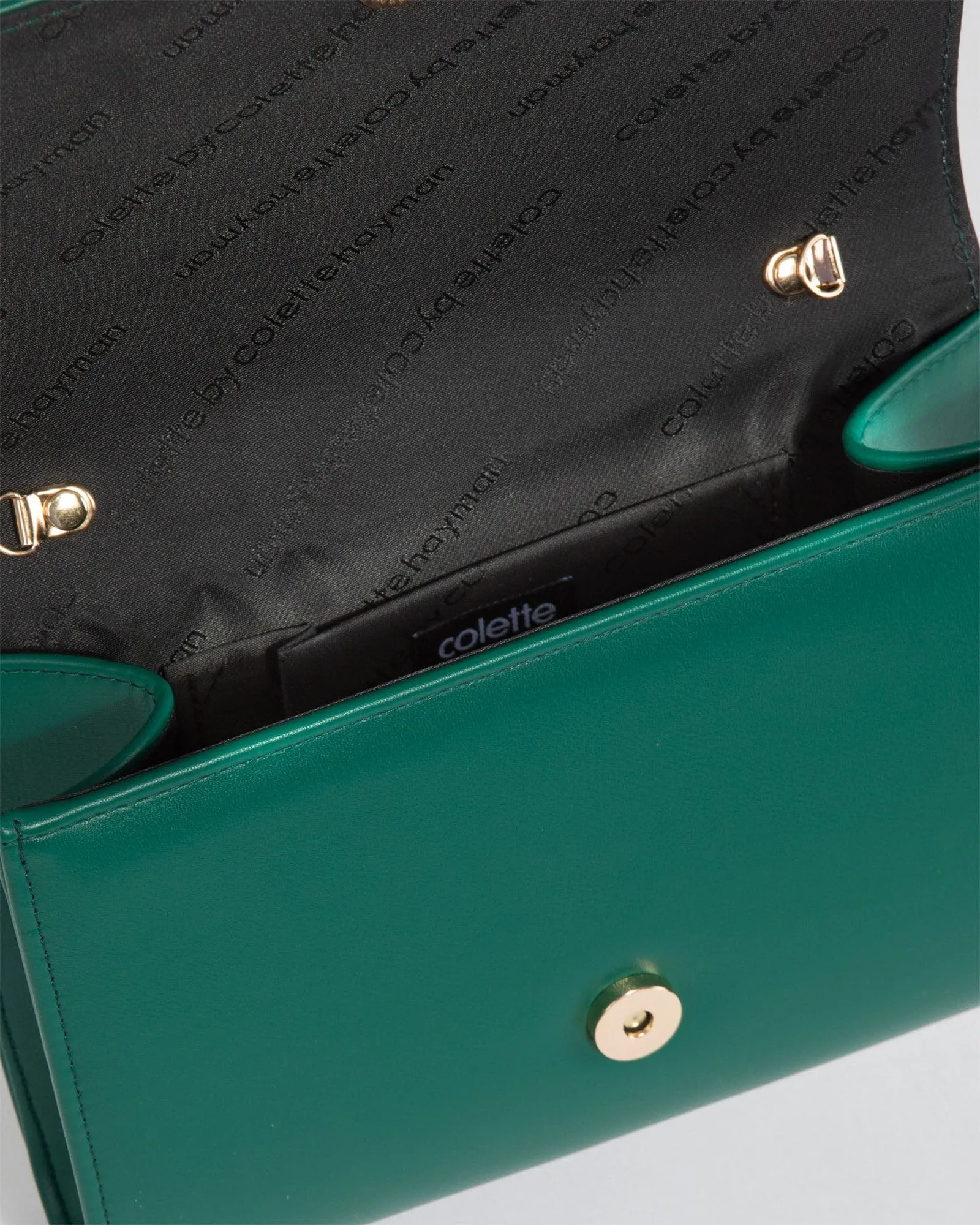 Green Eve Crystal Buckle Clutch Bag