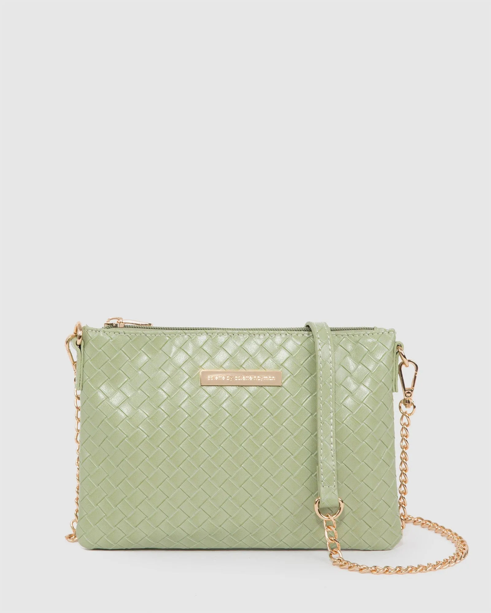 Green Peta Wristlet Clutch Bag