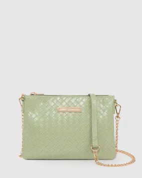 Green Peta Wristlet Clutch Bag