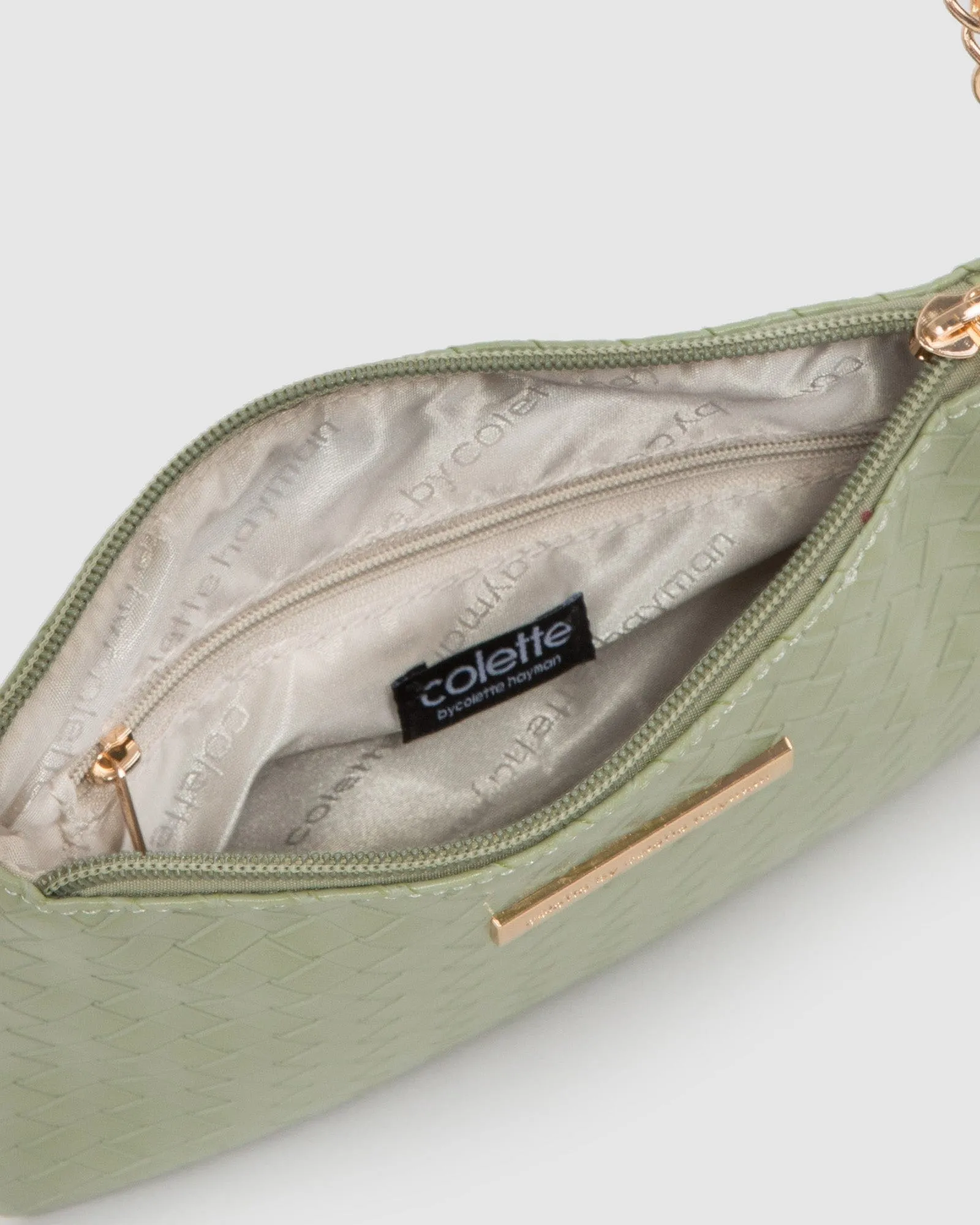 Green Peta Wristlet Clutch Bag