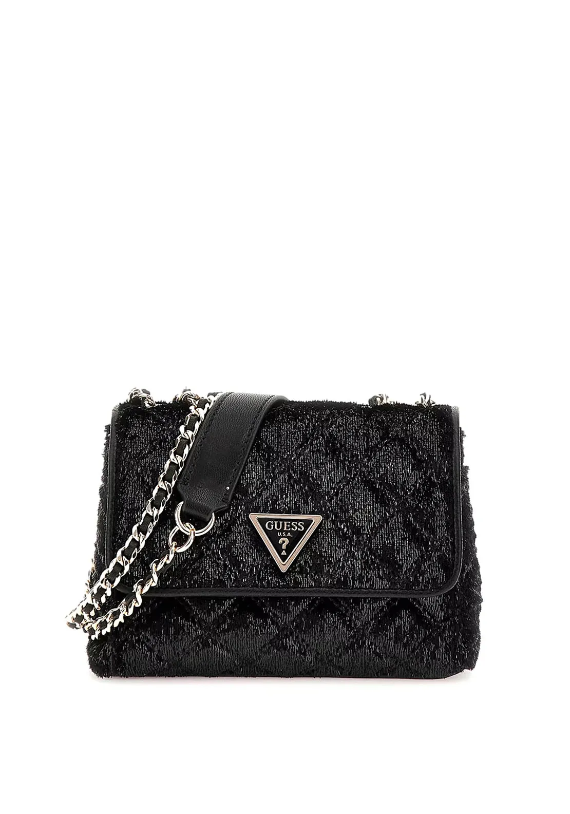 Guess Giully Chenille Mini Shoulder Bag, Black