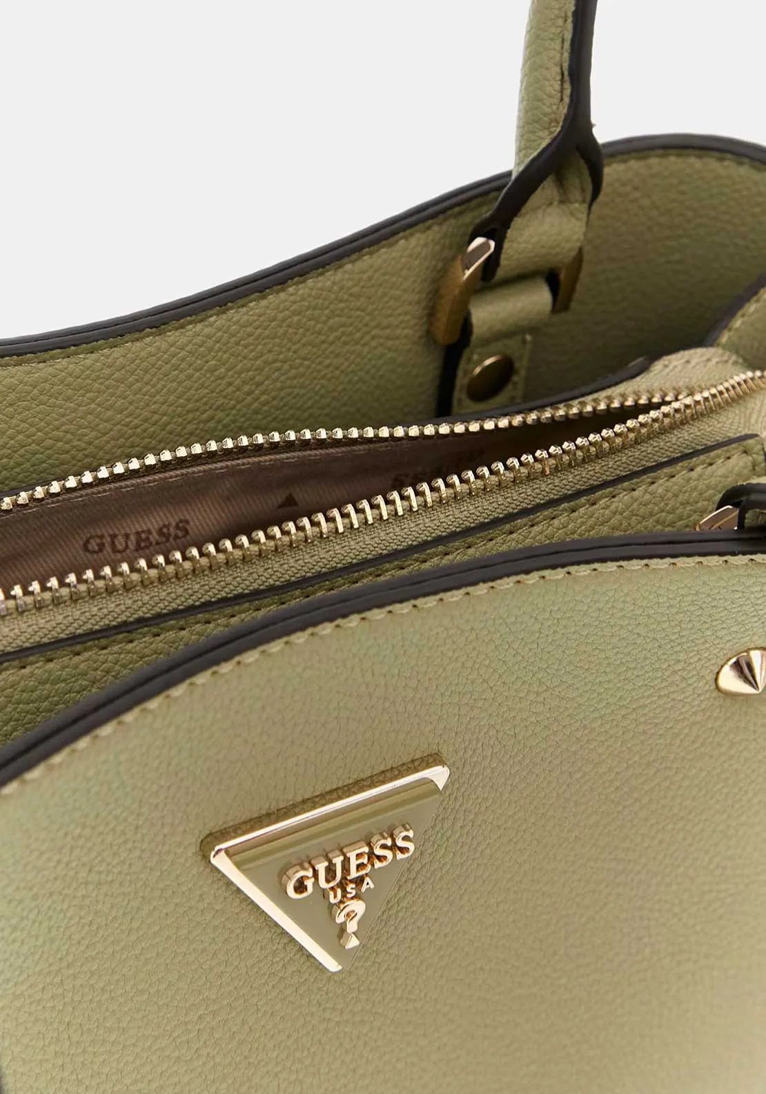 Guess Meridian Studded Shoulder Bag, Green