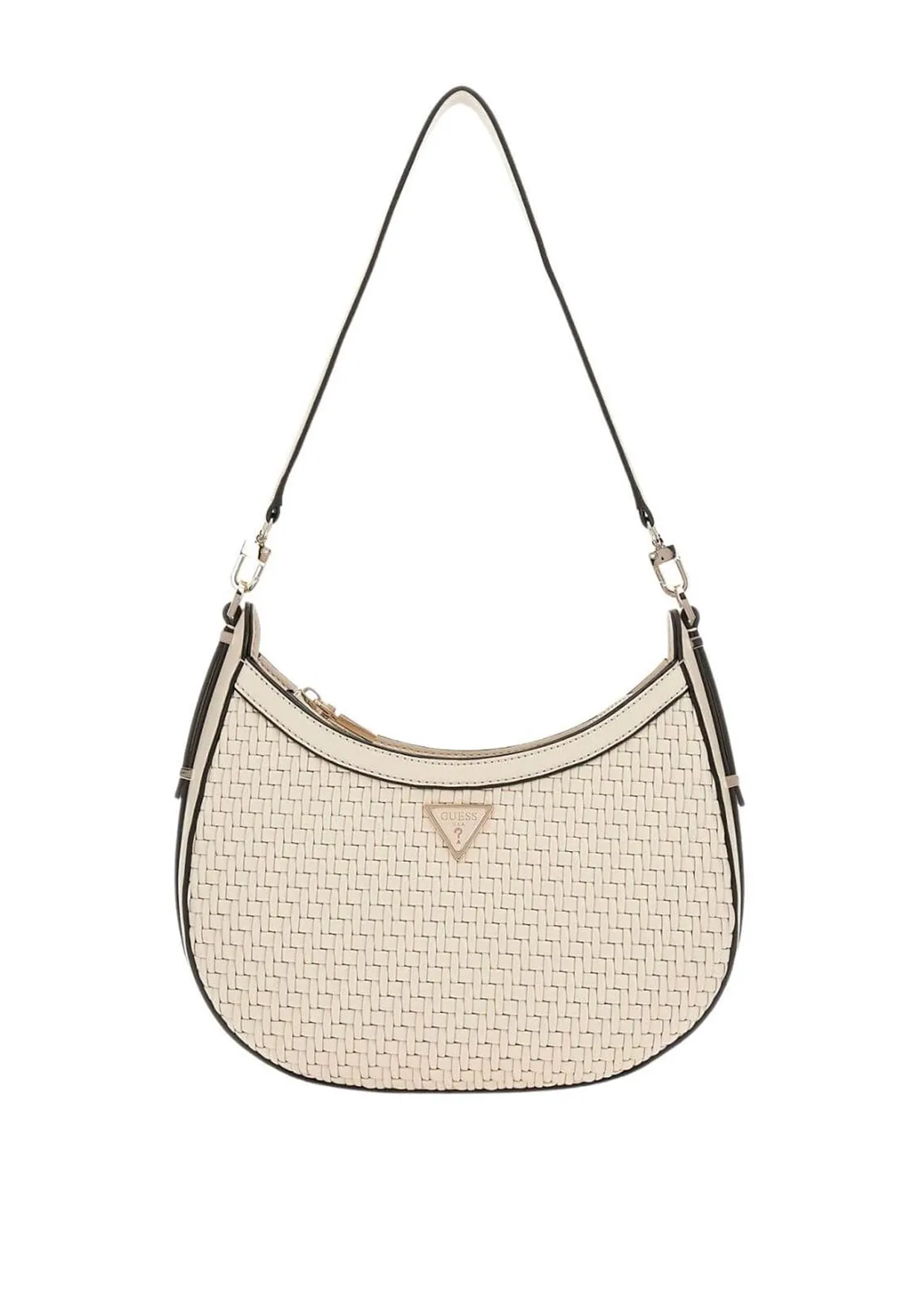 Guess Murielle Woven Effect Shoulder Bag, Cream