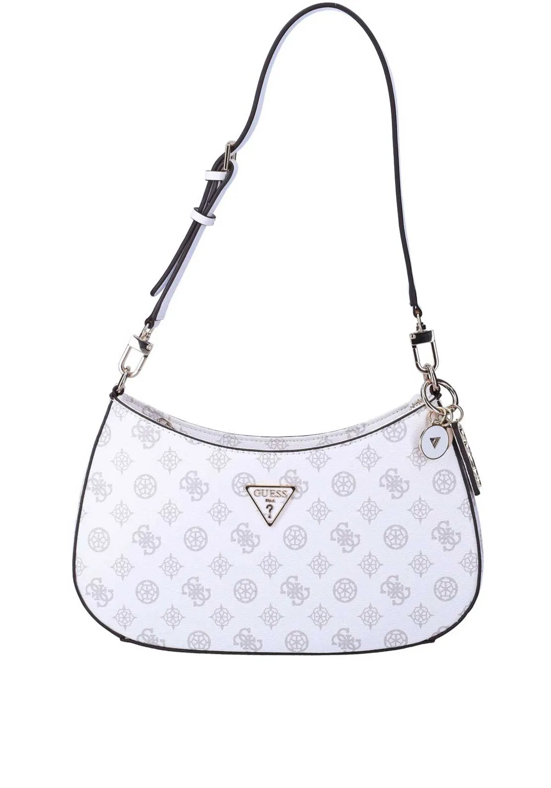 Guess Noelle 4G Logo Shoulder Bag, White