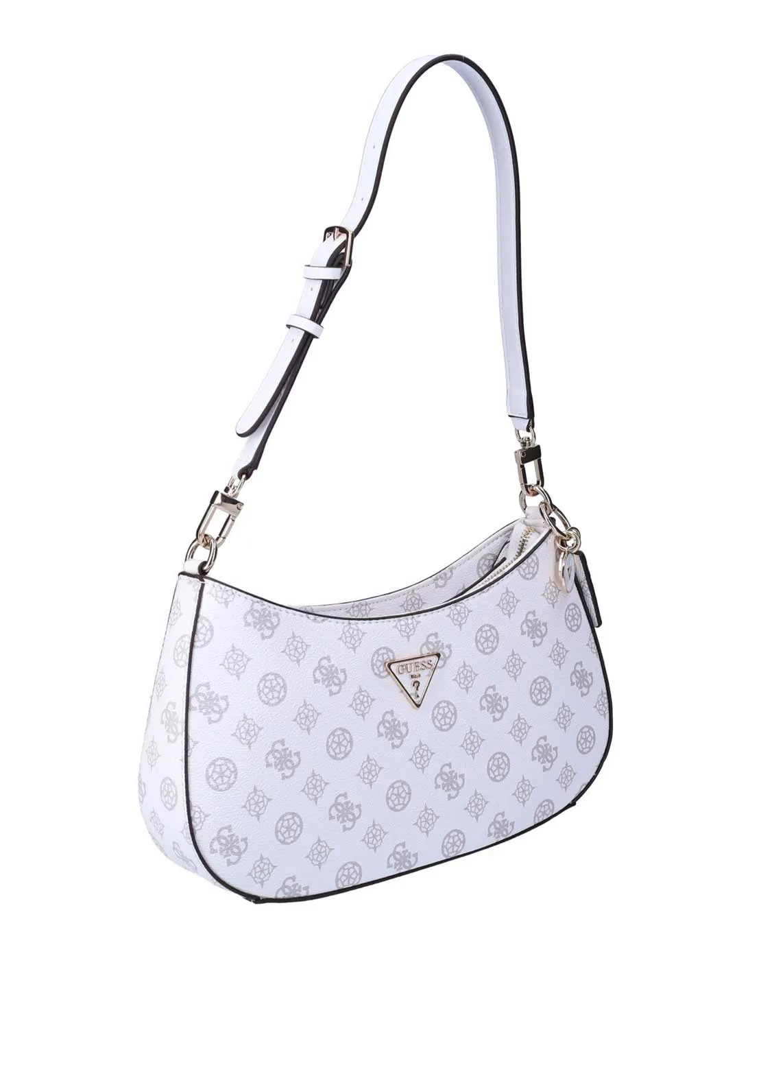 Guess Noelle 4G Logo Shoulder Bag, White