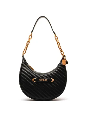 Guess Sela Stitch Detail Shoulder Bag, Black