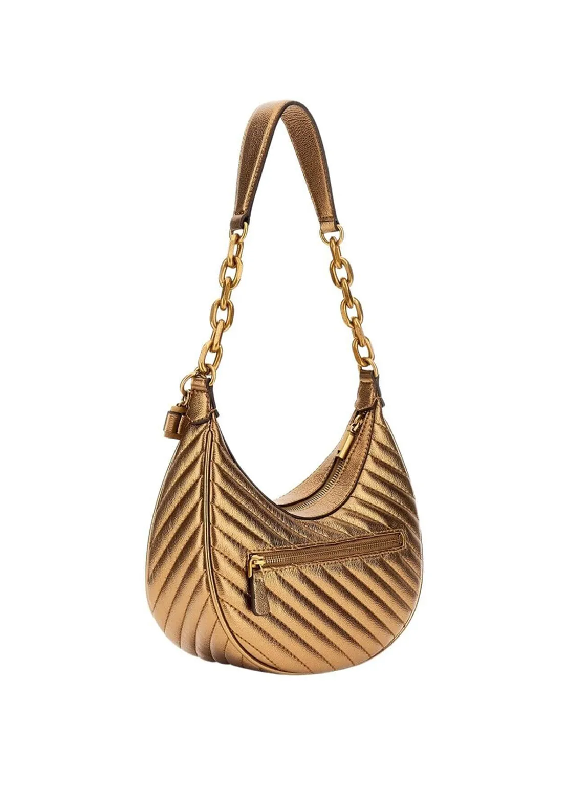 Guess Sela Stitch Detail Shoulder Bag, Bronze