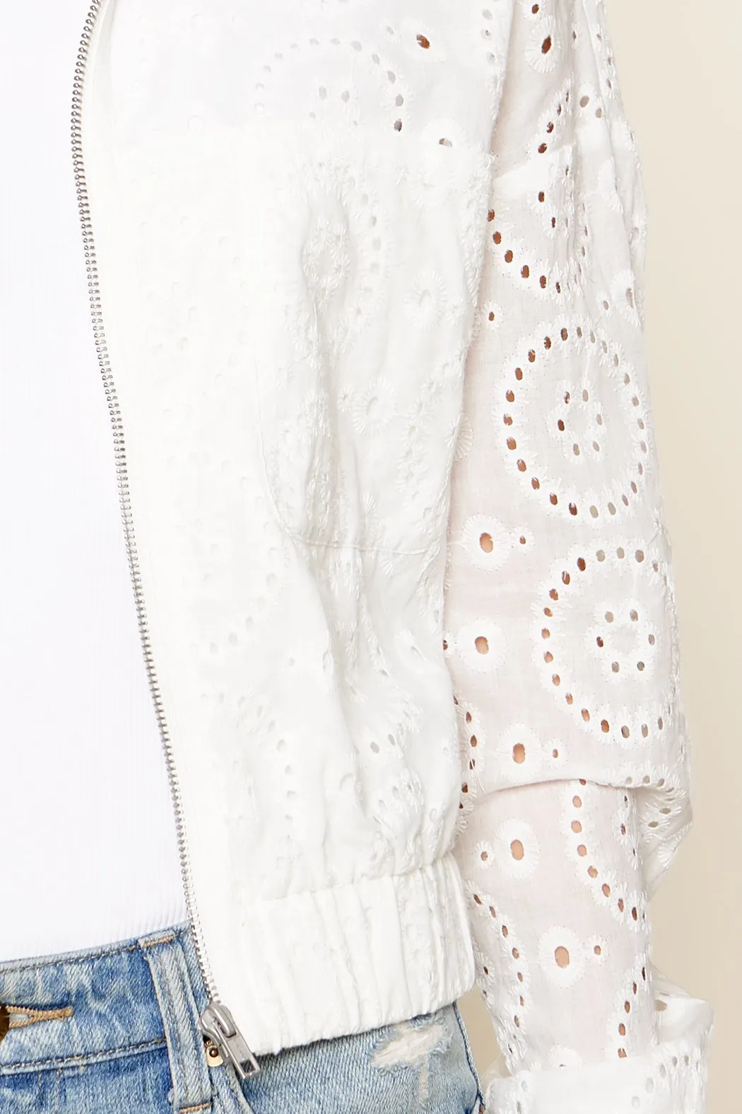 Halle Eyelet Hooded Jacket