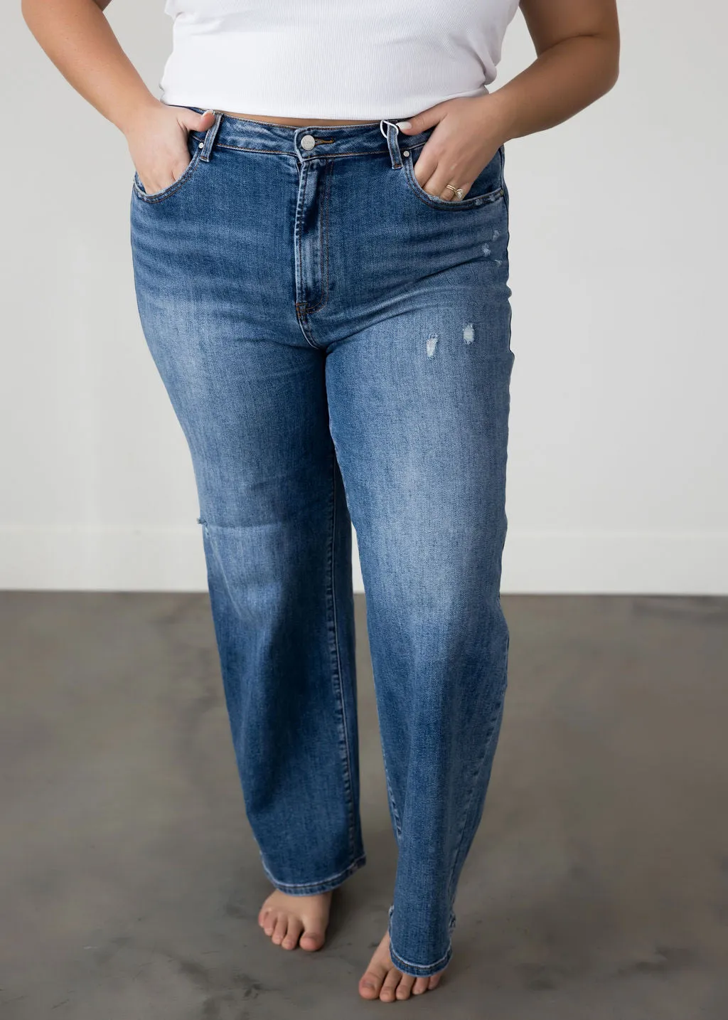 Harvie Wide Leg Risen Jeans