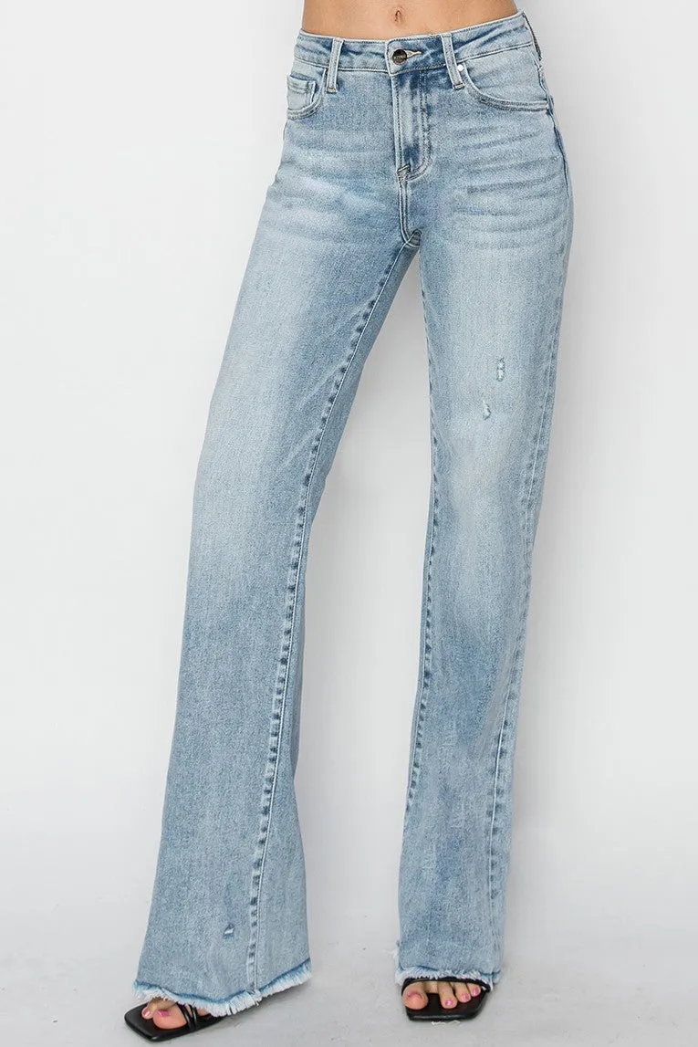 High Rise Long Straight Jeans