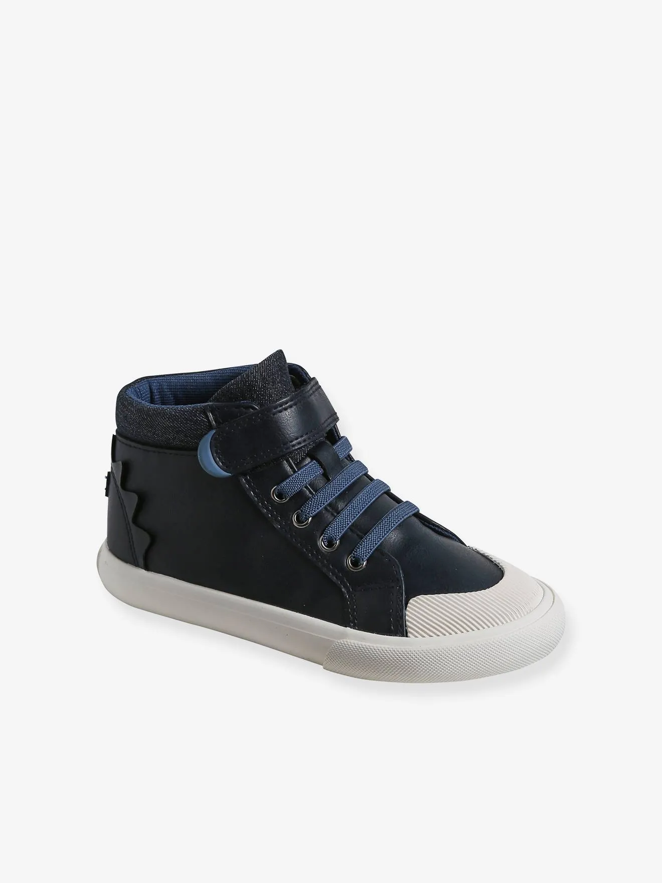 High-Top Trainers for Children, Designed for Autonomy - navy blue