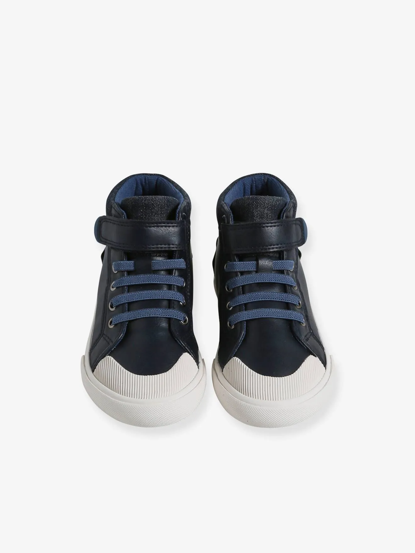 High-Top Trainers for Children, Designed for Autonomy - navy blue