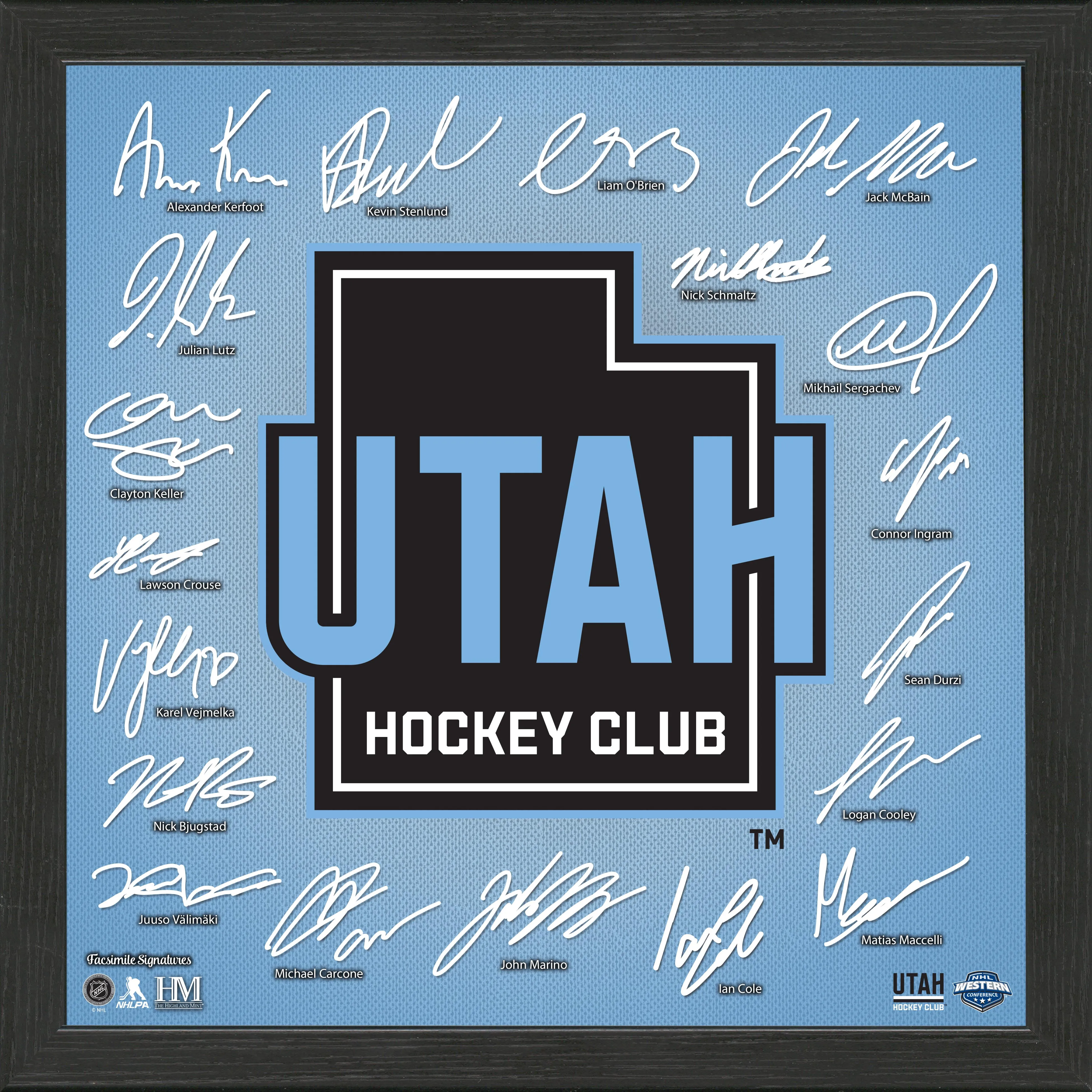 Highland Mint Utah Hockey Club IMPACT Jersey Signature Frame - Highland Mint